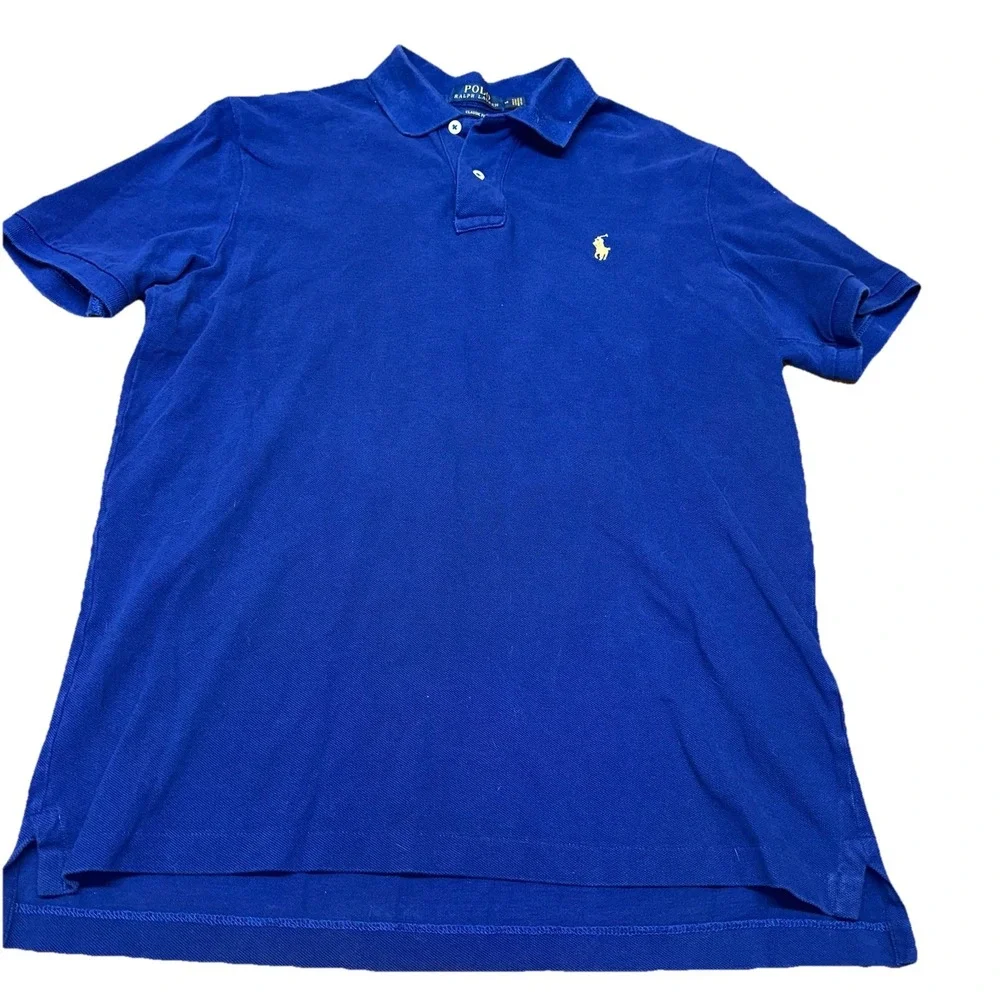Polo Ralph Lauren Classic Fit Polo 100%‎ Cotton Blue Pony Short Sleeve Men's M